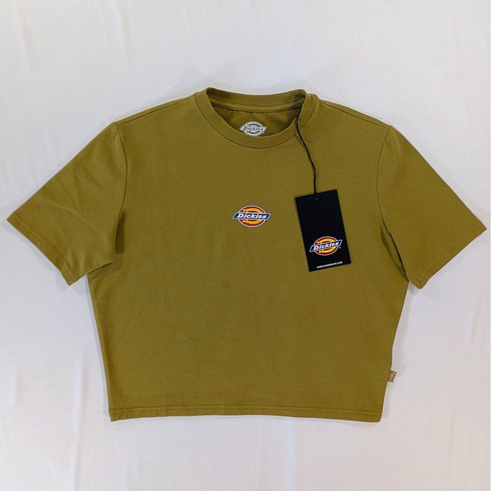 DIckies green short sleeve graphic Crop Top Shirt flaw streetwear gorpcore